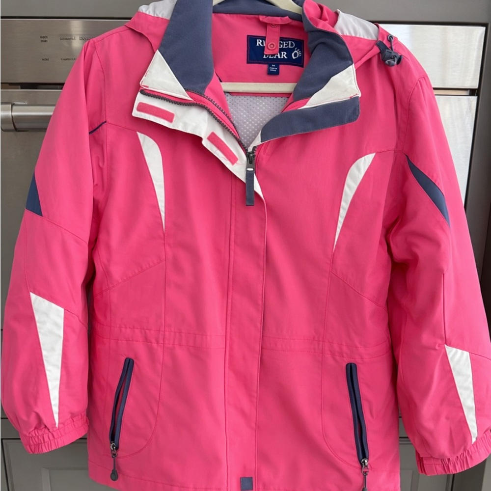 Pink and White Kids Raincoat